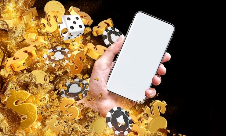 Pengguna membaca panduan tutorial taruhan online pada layar smartphone dengan antarmuka jelas
